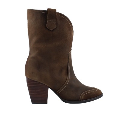 Botas Casual Tejanas o Camperas con Tacon para Mujer de Wonders M-4106