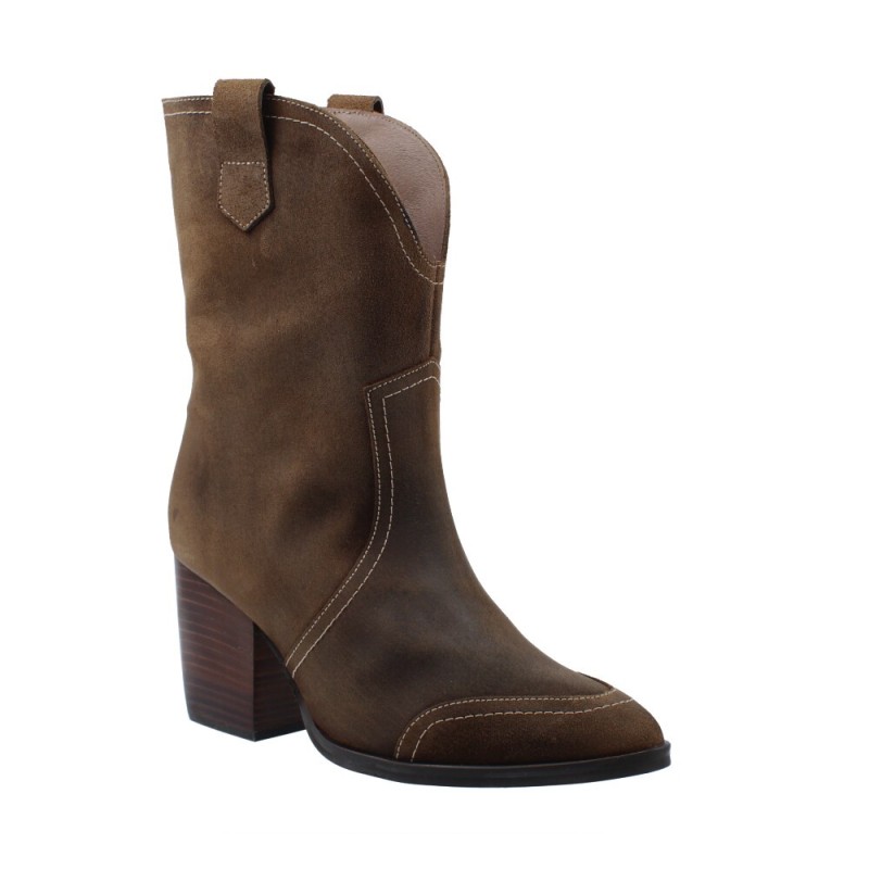 Botas Casual Tejanas o Camperas con Tacon para Mujer de Wonders M-4106