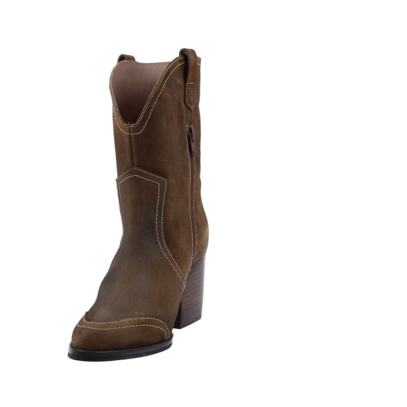 Botas Casual Tejanas o Camperas con Tacon para Mujer de Wonders M-4106