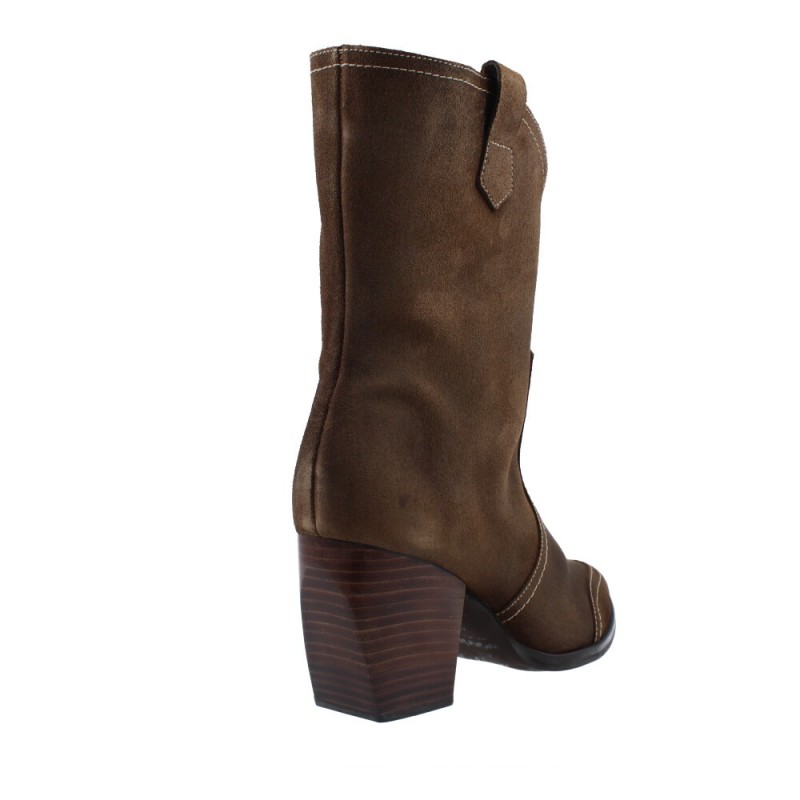 Botas Casual Tejanas o Camperas con Tacon para Mujer de Wonders M-4106