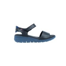 Calzados Vesga Sandalias Casual con Cuña para Mujer de Pepe Menargues 10003 Color Negro y Azul Foto 1