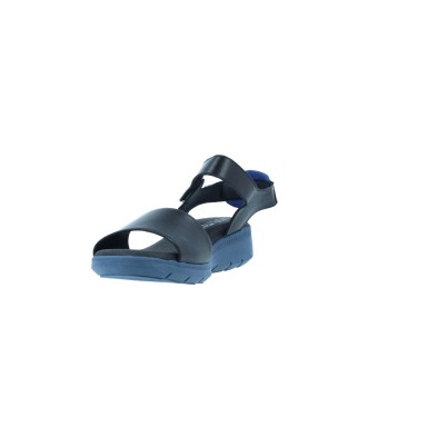 Calzados Vesga Sandalias Casual con Cuña para Mujer de Pepe Menargues 10003 Color Negro y Azul Foto 1