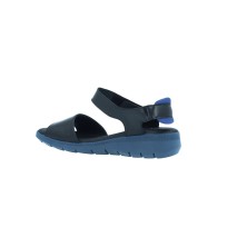 Calzados Vesga Sandalias Casual con Cuña para Mujer de Pepe Menargues 10003 Color Negro y Azul Foto 6