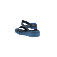 Calzados Vesga Sandalias Casual con Cuña para Mujer de Pepe Menargues 10003 Color Negro y Azul Foto 7