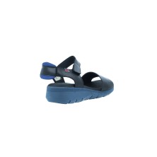 Calzados Vesga Sandalias Casual con Cuña para Mujer de Pepe Menargues 10003 Color Negro y Azul Foto 9
