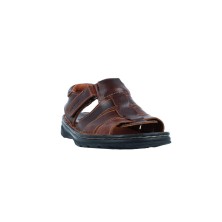 Calzados Vesga Sandalias Cangrejeras Casual Hombre de Leyland Suave 10032 Color Marrón Foto 3