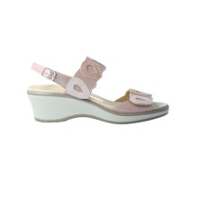 Calzados Vesga Sandalias Cuña Mujer de Cinzia Soft 11532PCM Color Perla y Rosa Foto 1