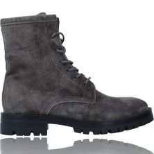 Calzados Vesga Botas de Piel Militares o Moteras para Mujer de Alpe 2047 color gris foto 1