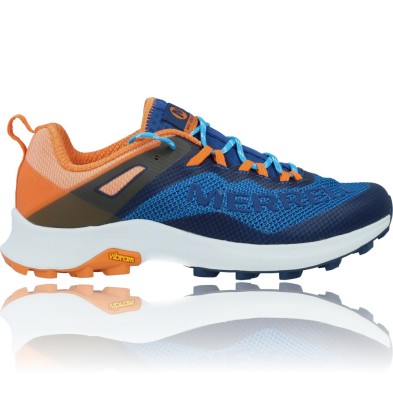 Calzados Vesga Zapatillas Deportivas de Competición para Hombre Merrell Mtl Long Sky J135153 color azul y naranja foto 1