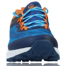 Calzados Vesga Zapatillas Deportivas de Competición para Hombre Merrell Mtl Long Sky J135153 color azul y naranja foto 3