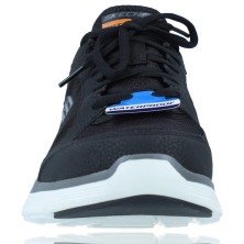 Calzados Vesga Zapatillas Deportivas de Piel Waterproof para Hombres de Skechers 232235 Flex Advantage 4.0 color negro foto 3