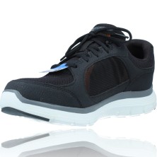 Calzados Vesga Zapatillas Deportivas de Piel Waterproof para Hombres de Skechers 232235 Flex Advantage 4.0 color negro foto 4