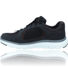 Calzados Vesga Zapatillas Deportivas de Piel Waterproof para Hombres de Skechers 232235 Flex Advantage 4.0 color negro foto 5