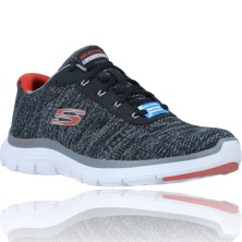 Zapatillas Deportivas para Hombre de Skechers Flex Advantage 4.0 Neptis 232235 color negro y rojo foto 2