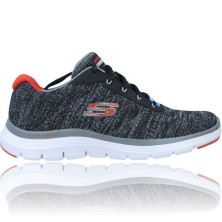 Calzados Vesga Zapatillas Deportivas para Hombre de Skechers Flex Advantage 4.0 Neptis 232235 color negro y rojo foto 1