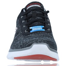 Zapatillas Deportivas para Hombre de Skechers Flex Advantage 4.0 Neptis 232235 color negro y rojo foto 3