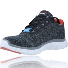 Zapatillas Deportivas para Hombre de Skechers Flex Advantage 4.0 Neptis 232235 color negro y rojo foto 4