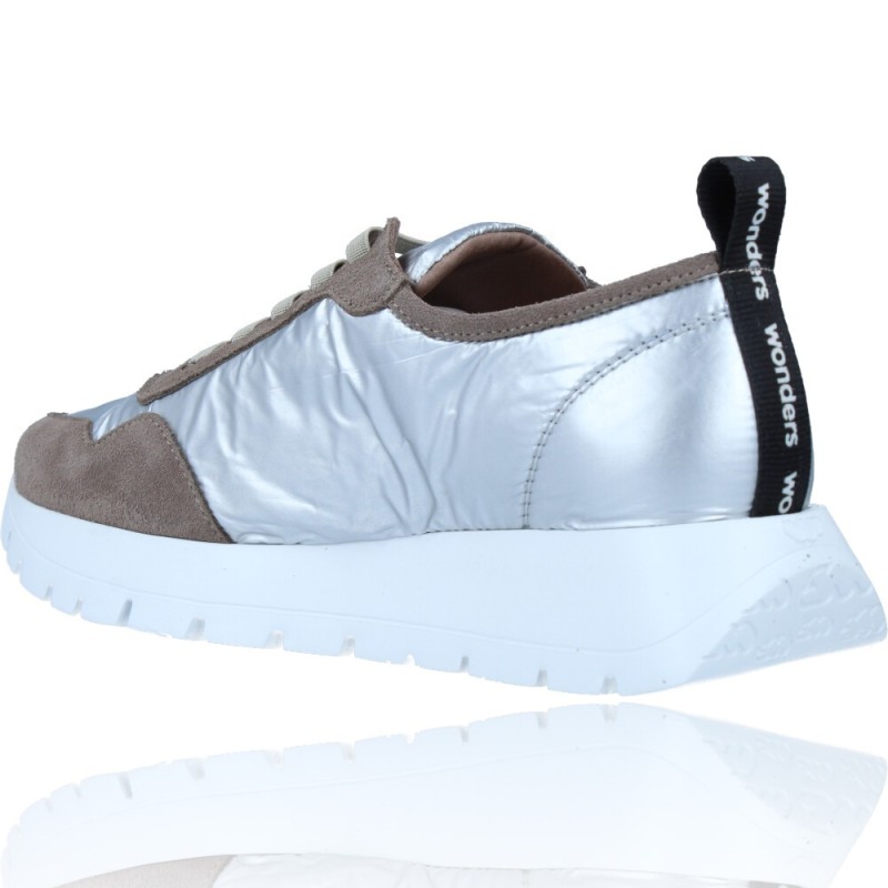 Zapatillas Deportivas Casual de Piel para Mujer de Wonders Luna A-2416