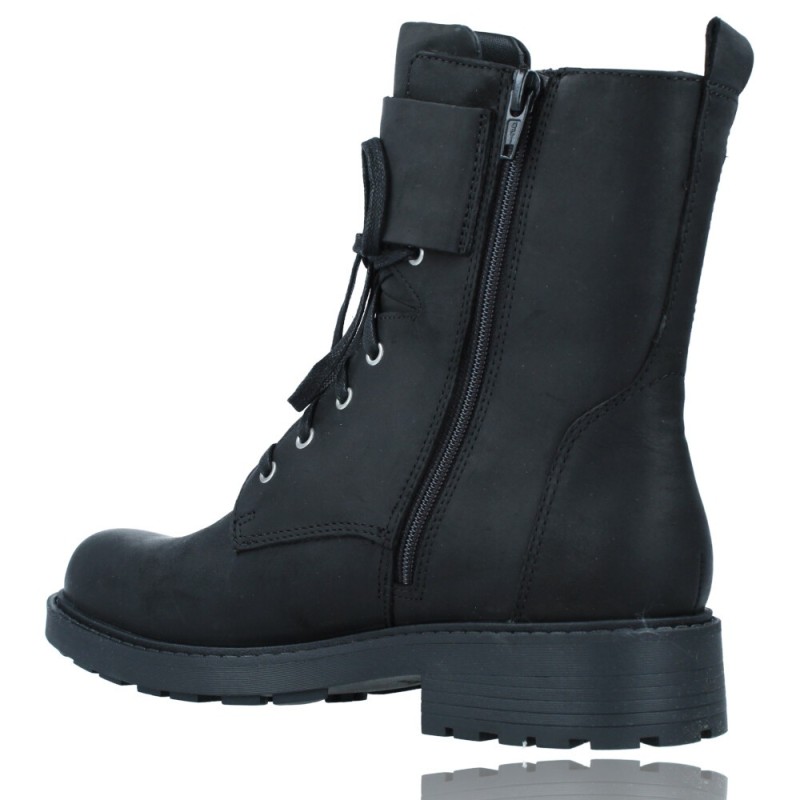 Lace Women's Leather Military Boots