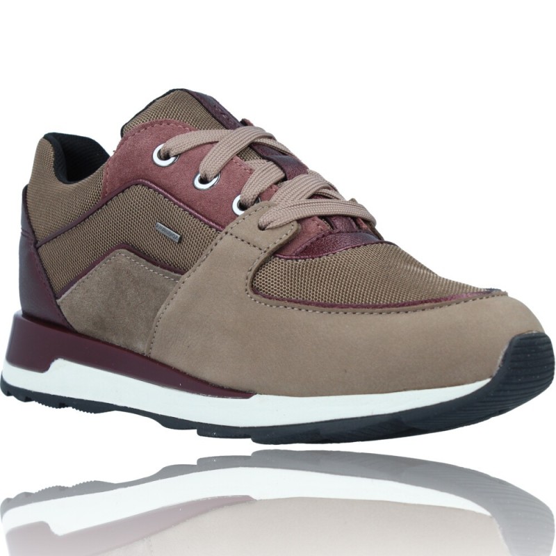 Zapatillas Deportivas Casual de Piel para Mujer Geox New Aneko Amphibiox  D16LYC