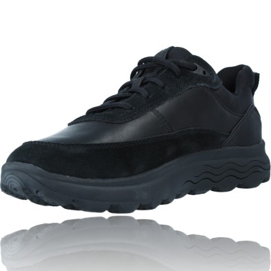 Calzados Vesga Zapatillas Deportivas Casual de Piel para Hombre de Geox Spherica U16BYE color negro foto 1