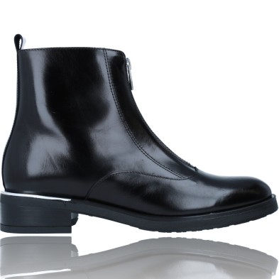 Botines Casual de Piel con Cremallera Frontal para Mujer de Wonders C-5451