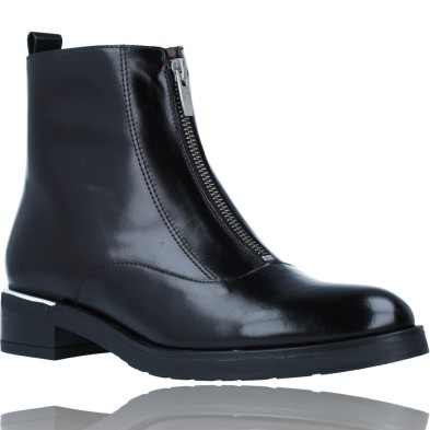 Botines Casual de Piel con Cremallera Frontal para Mujer de Wonders C-5451