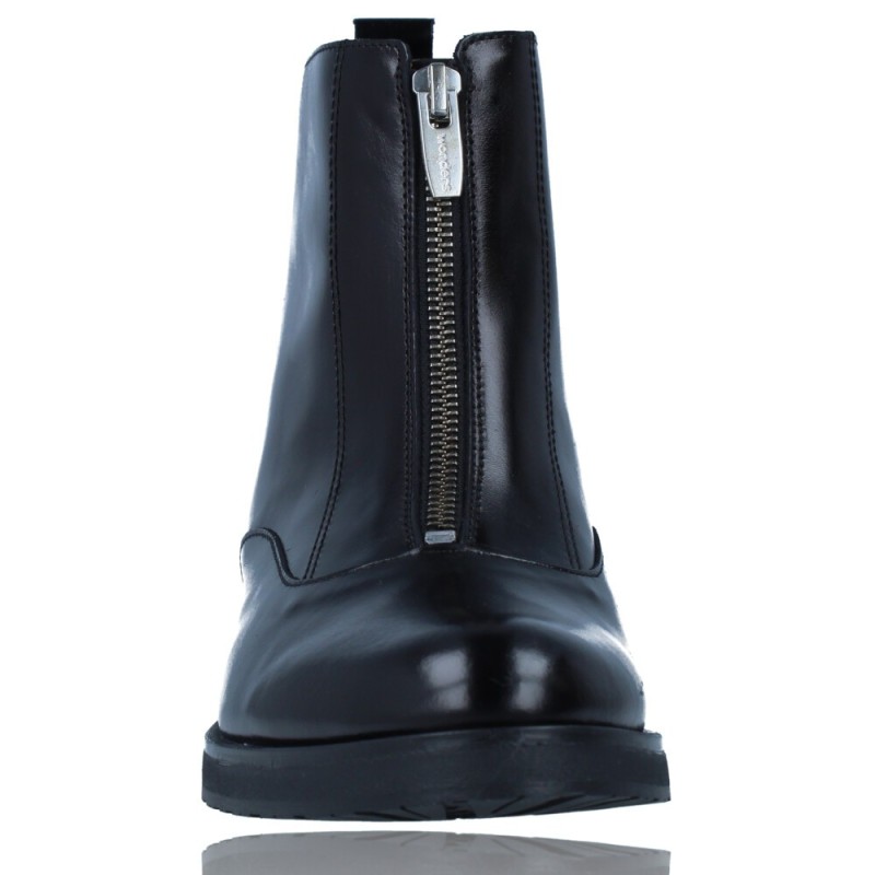 Botines Casual de Piel con Cremallera Frontal para Mujer de Wonders C-5451
