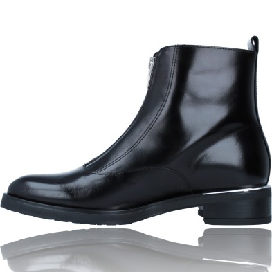 Botines Casual de Piel con Cremallera Frontal para Mujer de Wonders C-5451