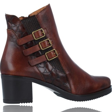Botines Casual de Piel con Hebillas para Mujer de Dansi 4161