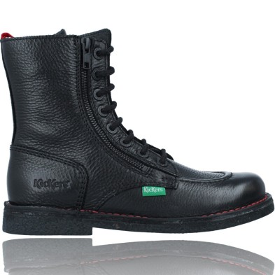 Botines Casual de Piel con Cordones para Mujeres de Kickers 814384 Meetckzip color negro foto 1