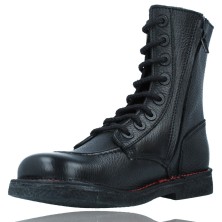 Botines Casual de Piel con Cordones para Mujeres de Kickers 814384 Meetckzip color negro foto 4