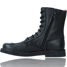 Botines Casual de Piel con Cordones para Mujeres de Kickers 814384 Meetckzip color negro foto 5