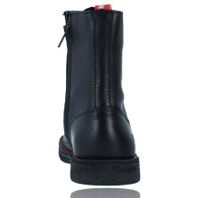 Botines Casual de Piel con Cordones para Mujeres de Kickers 814384 Meetckzip color negro foto 7