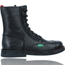 Botines Casual de Piel con Cordones para Mujeres de Kickers 814384 Meetckzip color negro foto 9