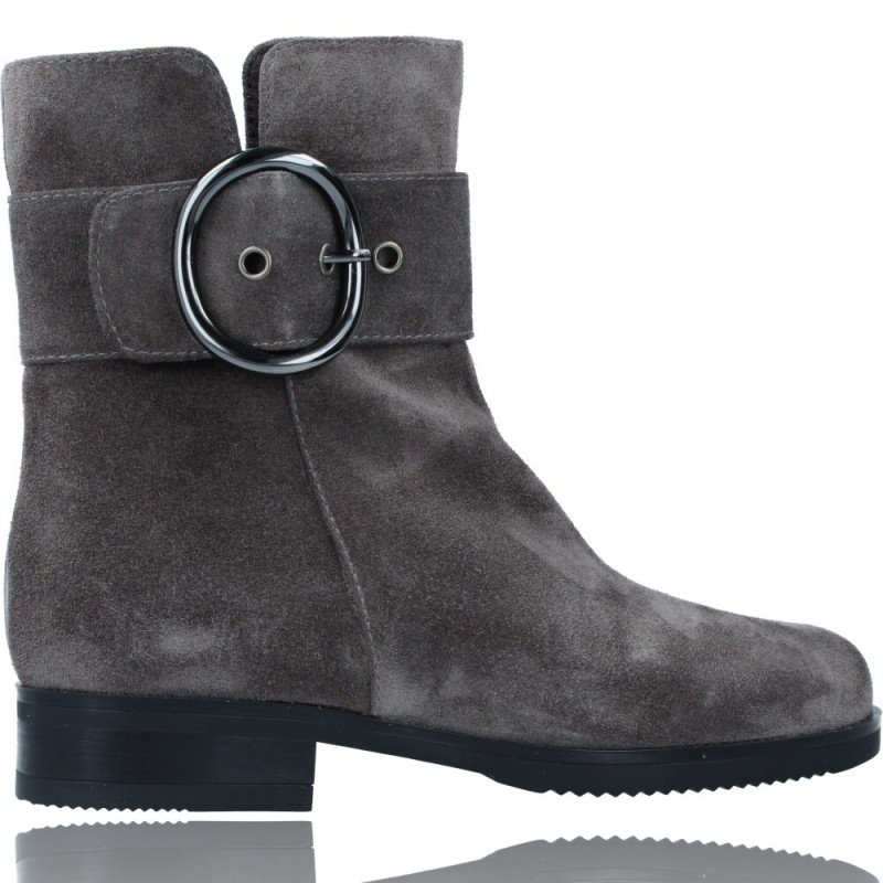 Botines Casual de Piel con Tacón para Mujeres de Plumers 5130