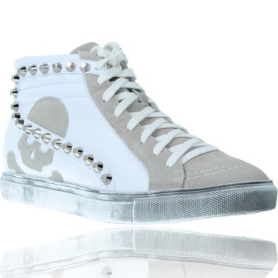 Zapatillas Deportivas Botines Sneakers de Piel para Mujer de Scalpers Studs  30069