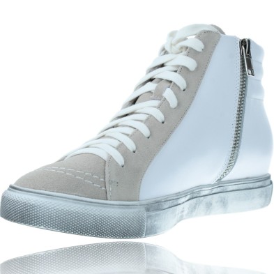 Zapatillas Deportivas Botines Sneakers de Piel para Mujer de Scalpers Studs  30069