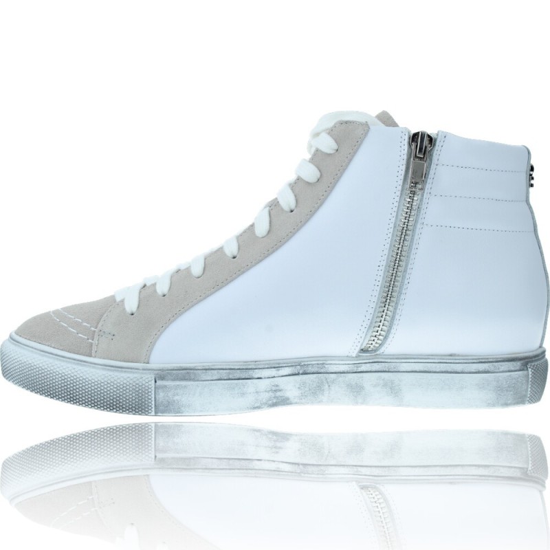 Zapatillas Deportivas Botines Sneakers de Piel para Mujer de Scalpers Studs  30069