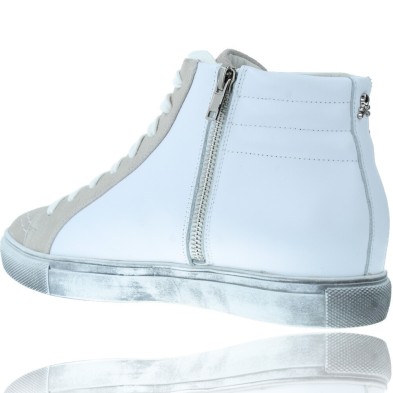 Zapatillas Deportivas Botines Sneakers de Piel para Mujer de Scalpers Studs  30069