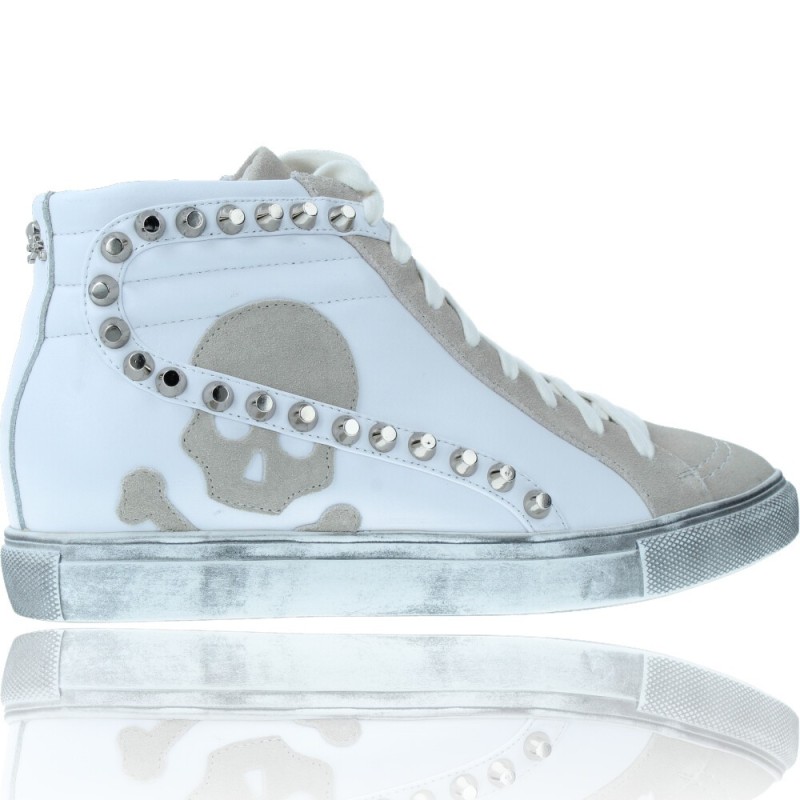 Zapatillas Botines Sneakers Piel para Mujer Scalpers Studs