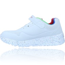 Calzados Vesga Zapatillas Deportivas Casual Sneakers para Niños de Skechers 310457L Uno Lite color blanco foto 5
