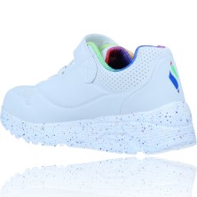 Calzados Vesga Zapatillas Deportivas Casual Sneakers para Niños de Skechers 310457L Uno Lite color blanco foto 6