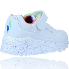 Calzados Vesga Zapatillas Deportivas Casual Sneakers para Niños de Skechers 310457L Uno Lite color blanco foto 8