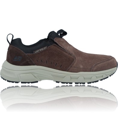 Skechers Men's Water Repellent Leather Slip-On Casual Shoes 237282 Oak Canyon