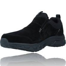 Calzados Vesga Zapatos Casual Slip-On de Piel Water Repellent para Hombres de Skechers 237282 Oak Canyon color negro foto 4