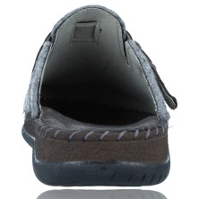 Calzados Vesga Zapatillas de Casa de Piel sin Talón Pantuflas para Hombres de Walk&Fly 9289-19100 color gris foto 7