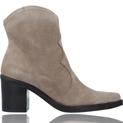 Botines Camperos o Tejanos de Piel para Mujeres de Calzados Vesga 12422