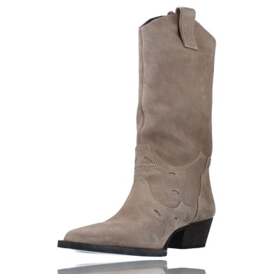 Lässiger Camper oder texanischer Lederstiefel für Damen von Calzados Vesga 12418