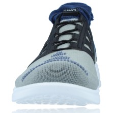 Calzados Vesga Zapatillas Deportivas Casual Water Resistant para Hombres de UYN X-CROSS TUNE color arena y azul foto 3